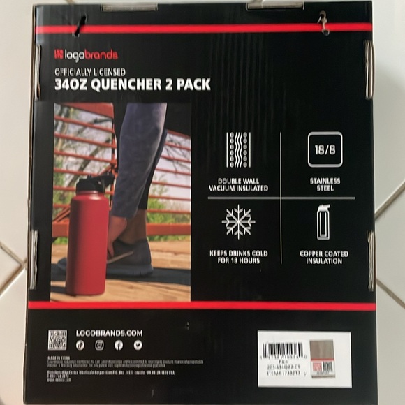 NIB set of two Rice University 34 oz stainless steel tumblers - Picture 2 of 2